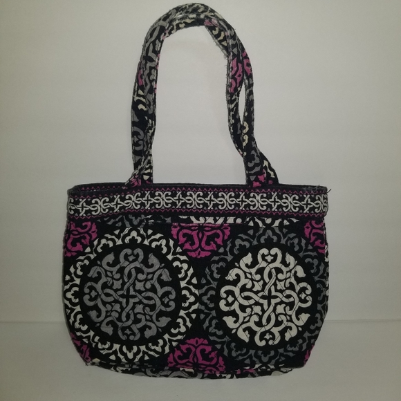 Vera Bradley megenta floral satchel/handbag - Picture 2 of 11